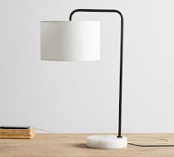 Windham Alabaster USB Task Table Lamp (74&quot;)