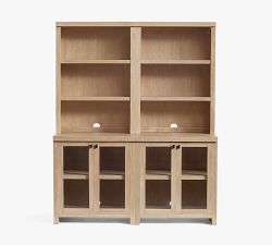 Modern Farmhouse Shelf with Display Cabinets (68&quot;)