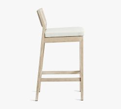 Indio Coastal Mahogany &amp; Rope Outdoor Barstool