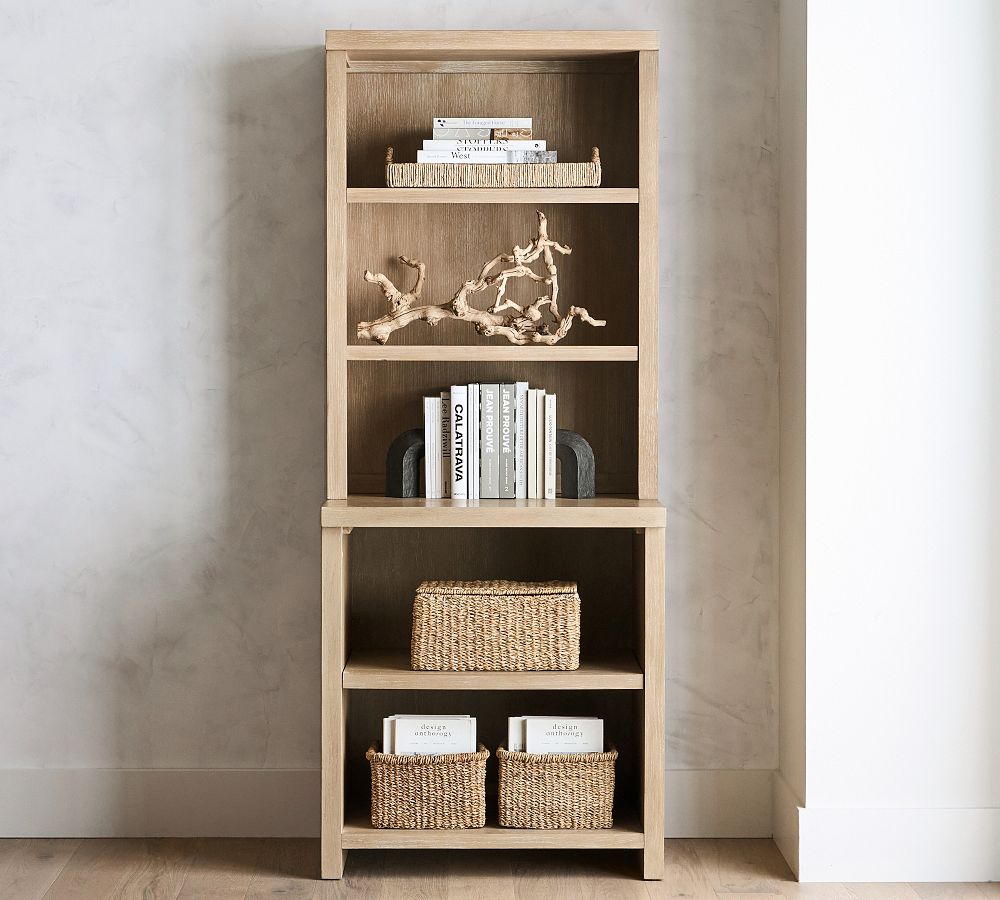 Modern Farmhouse Shelf with Open Cabinet (34&quot;)
