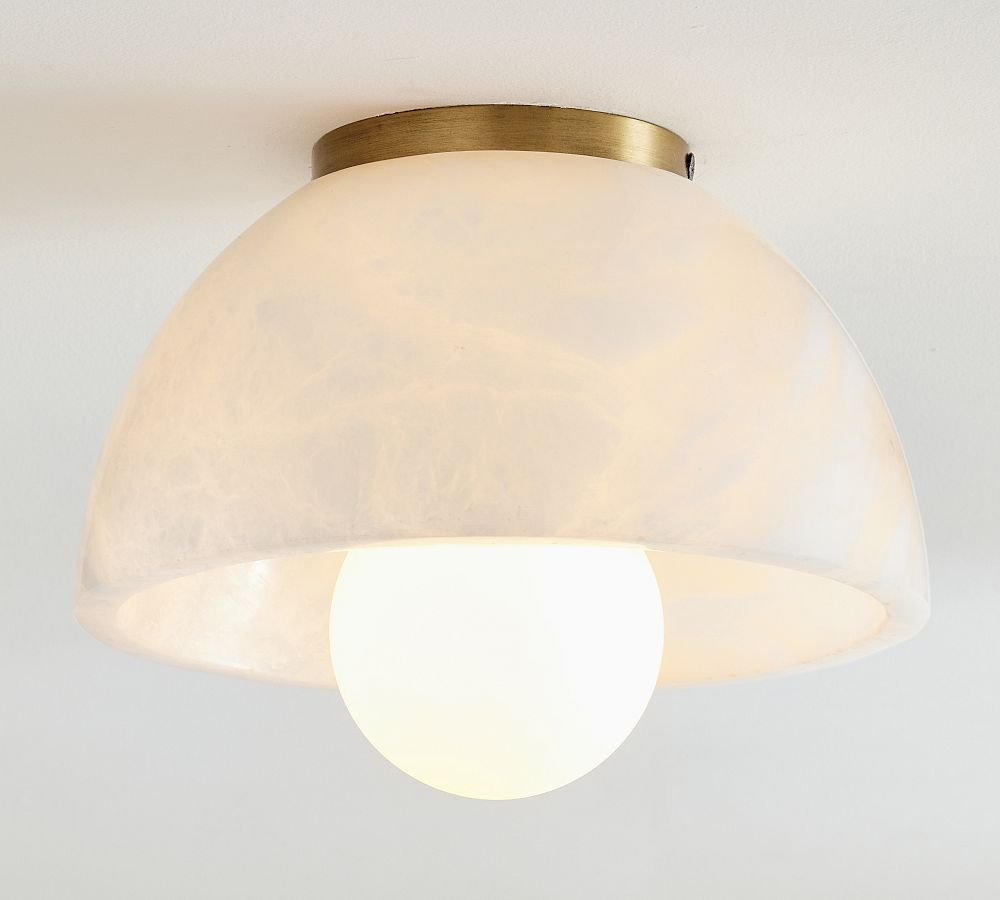 Windham Alabaster Dome Flush Mount (10&quot;)