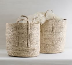 Baja Handwoven Jute Baskets - Set of 2