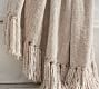 Chenille Hand-Knotted Fringe Throw