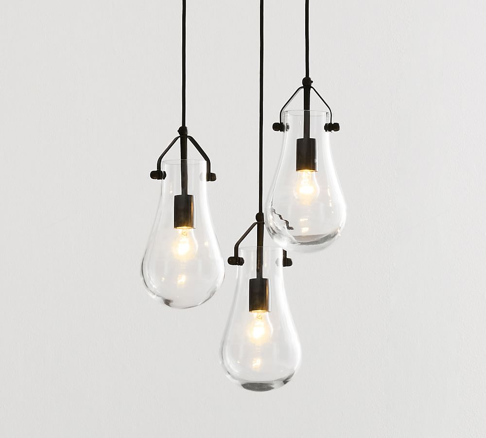 Drayton 3-Light Recycled Glass Pendant (15&quot;)
