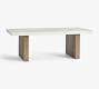 Pomona Concrete &amp; Acacia Rectangular Outdoor Dining Table (86&quot;)