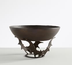 Trick or Treat Bat Metal Candy Bowl