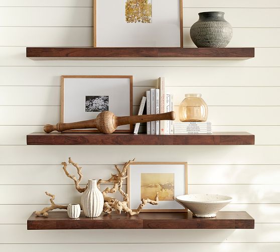 NEW Pottery Barn Rustic buy Wood Floating 3' Shelf Vintage Spruce