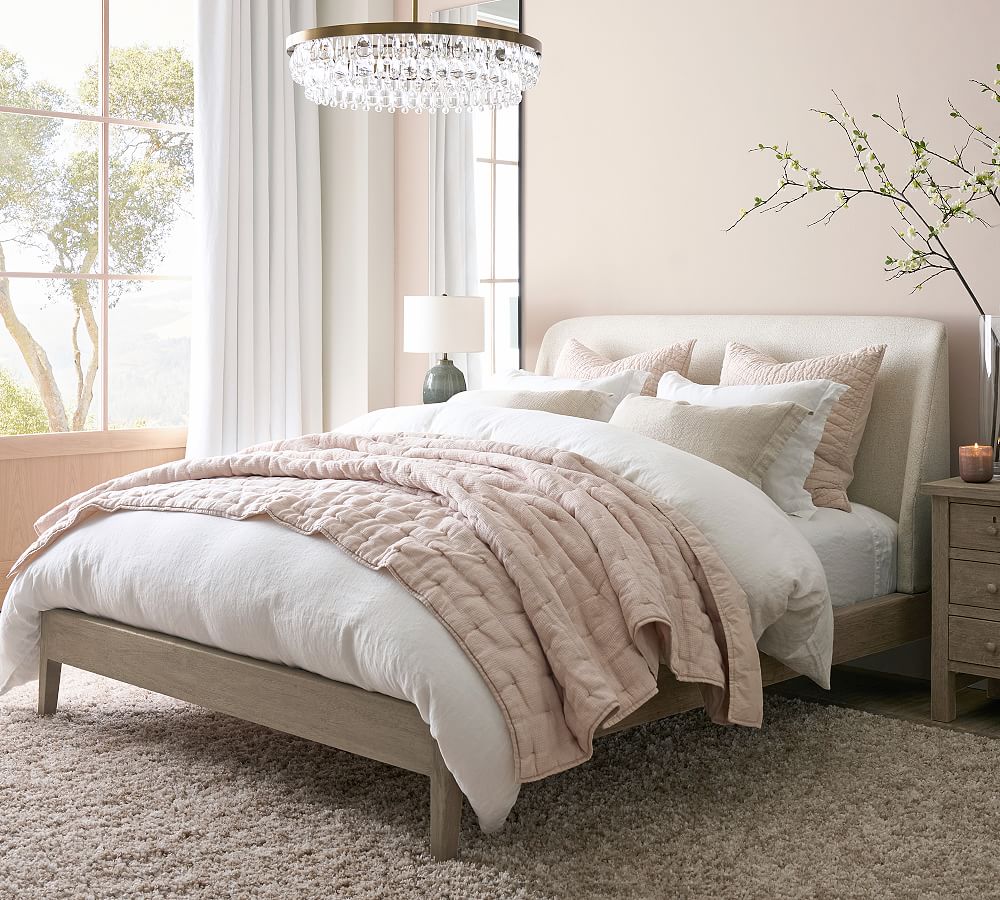 Layton Upholstered Platform Bed - Quick Ship