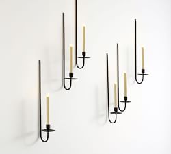Rio Bronze Wall Mount Taper Candleholders