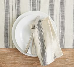 French Striped Organic Cotton Table Runner