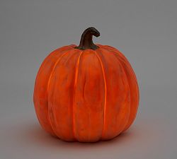 Lit Faux Pumpkin