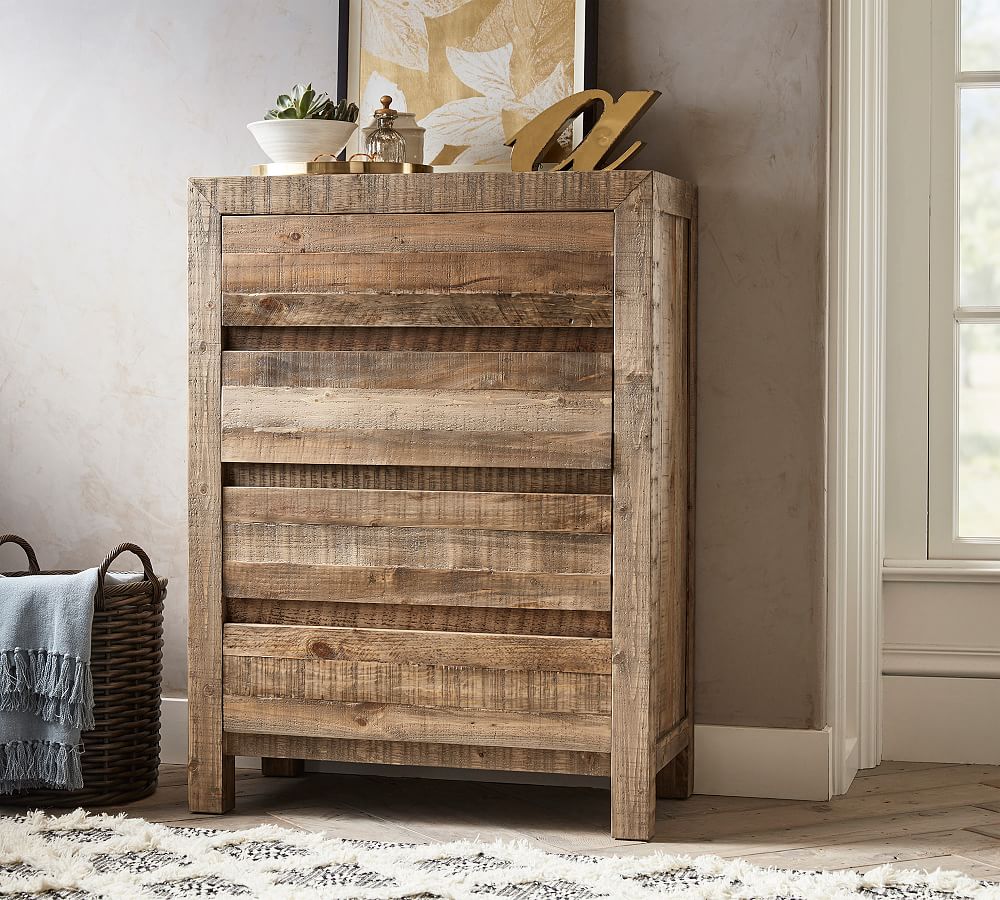 Hensley Reclaimed Wood 4-Drawer Tall Dresser