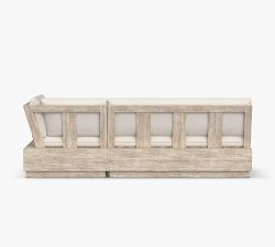 Indio Eucalyptus Modern Platform 3-Piece Loveseat Outdoor Sectional (90&quot;)