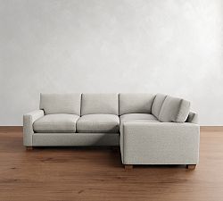 PB Comfort Modern Square Arm 3-Piece Sectional (106&quot;)