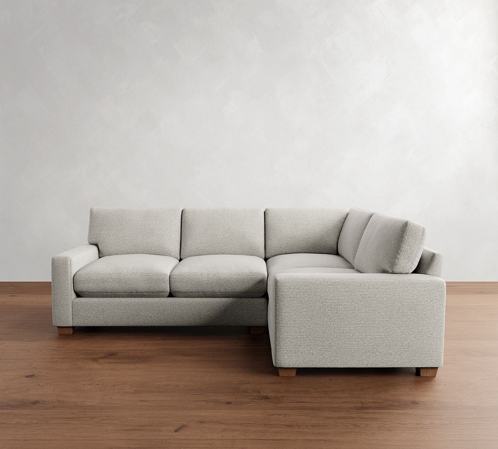 PB Comfort Modern Square Arm 3-Piece Sectional (106&quot;)