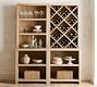 Modern Farmhouse 68&quot; Wine Storage with Open Cabinets