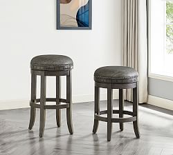Bixby Leather Swivel Stool