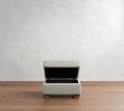 PB Comfort Modern Square Arm Storage Ottoman