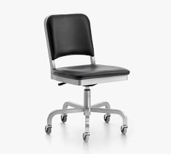 Emeco Navy&#174; Upholstered Swivel Desk Chair
