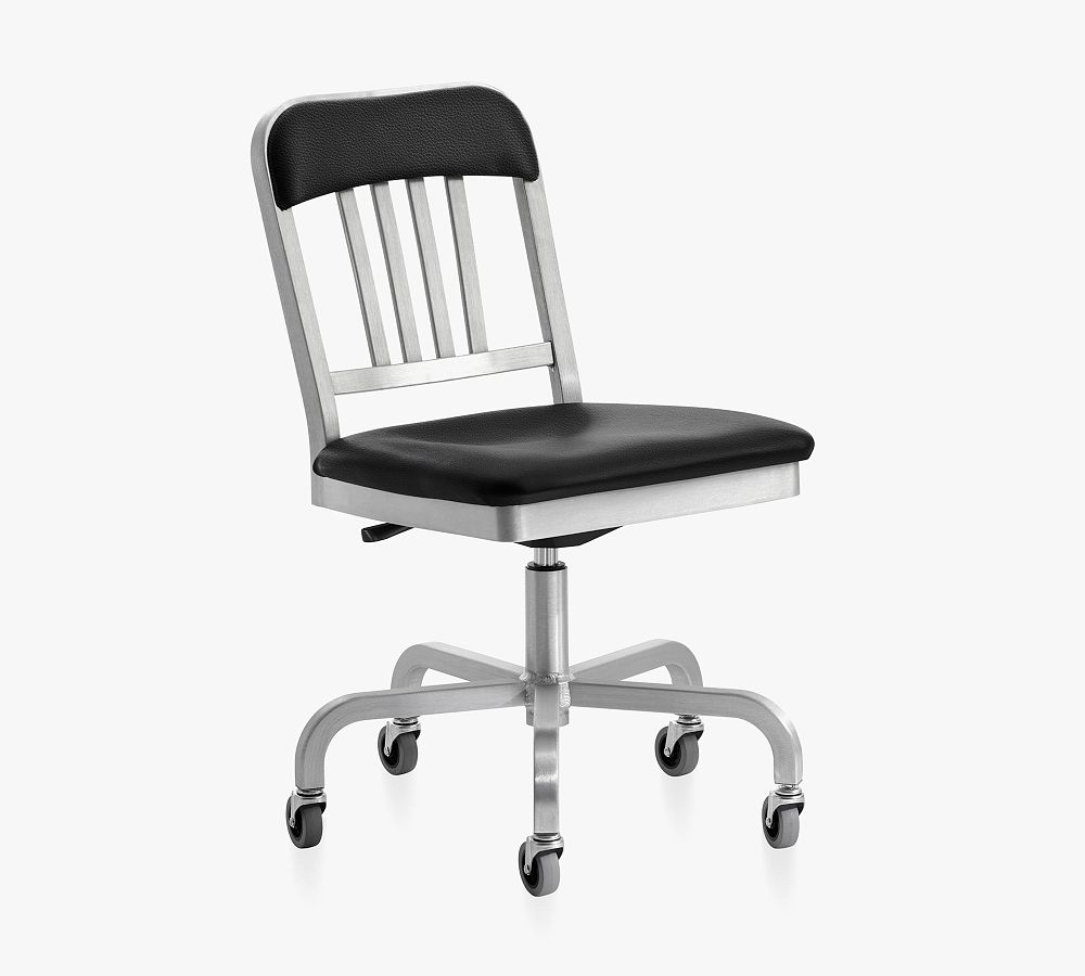 Emeco Navy&#174; Upholstered Swivel Desk Chair