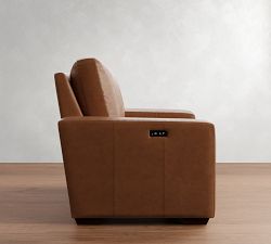 Big Sur Square Arm Leather Power Recliner