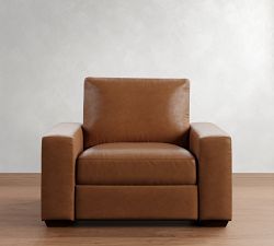 Big Sur Square Arm Leather Power Recliner