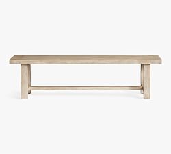 OPEN BOX: Reed Dining Bench, Biscotti, 68&quot;L x 15&quot;W
