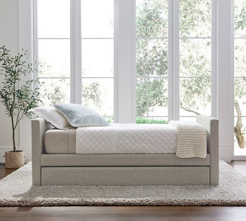 Upholstered trundle discount