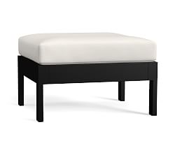 Malibu Metal Outdoor Ottoman, Black (27&quot;)