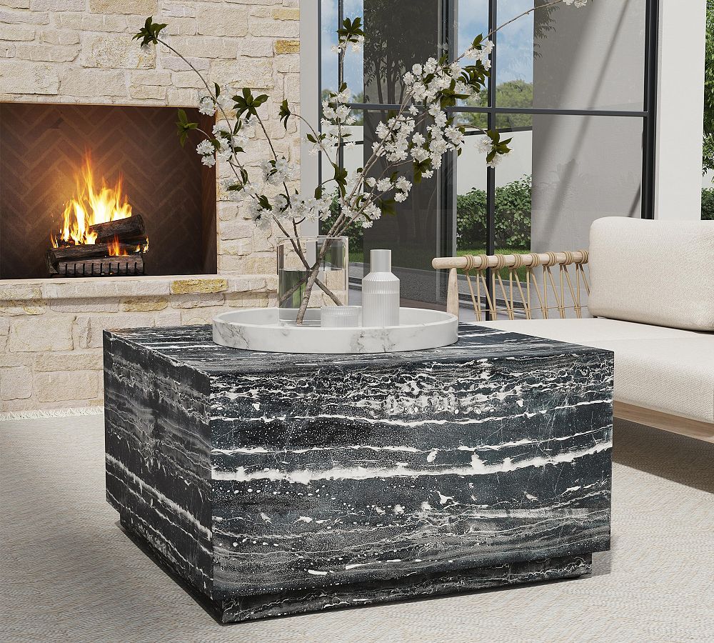 Myles Concrete Square Outdoor Coffee Table (32&quot;)