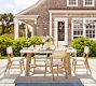 Rustic Farmhouse Concrete-Top Rectangular Outdoor Dining Table (74&quot;)