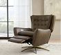 Wells Tufted Leather Power Swivel Recliner