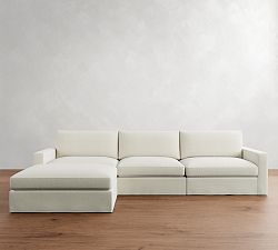Westwood Square Arm Slipcovered Modular Chaise Sectional (143&quot;)