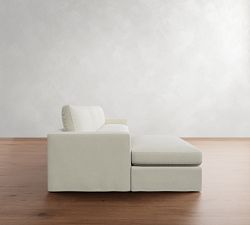 Westwood Square Arm Slipcovered Modular Chaise Sectional (143&quot;)