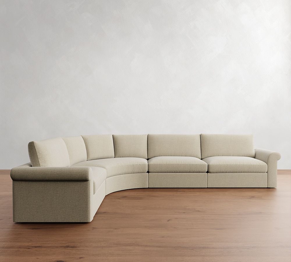 Westwood Roll Arm 4-Piece Curved Wedge Sectional (153&quot;)
