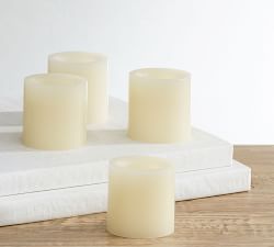 Flameless LED Wax Votive Candles - Set of 4