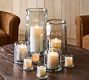Hammered Caf&#233; Recycled Hurricane Candleholder
