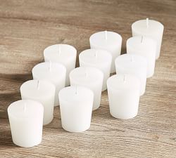 Unscented Votive Candles - Set of 12