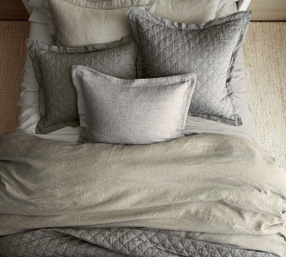 Belgian Flax Linen Duvet Cover - Bamboo