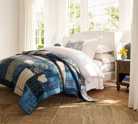 Pottery Barn Belgian Linen KING Comforter online & 2 KING Shams~Steel Blue~ Retail $519