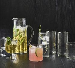 Hammered Caf&#233; Glass Pitcher