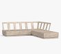 Indio Eucalyptus Modern Platform 4-Piece Outdoor Sectional Set (95&quot;)