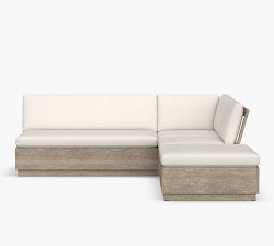 Indio Eucalyptus Modern Platform 4-Piece Outdoor Sectional (95&quot;)