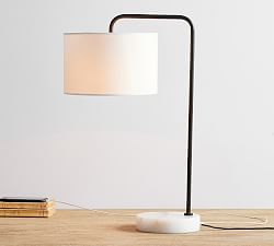 Windham Alabaster USB Task Table Lamp (74&quot;)