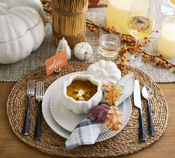 Pumpkin Stoneware Lidded Bowls