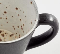 Rustic Speckled Handcrafted Terracotta Mugs - Set of 4
