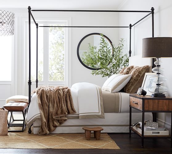 Antonia Metal Canopy Bed Pottery Barn