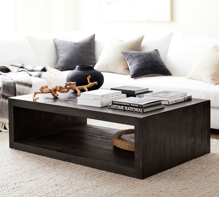 Folsom Rectangular Grand Coffee Table 60 Pottery Barn