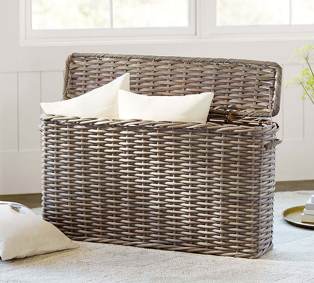 Aubrey Handwoven Oversized Lidded Basket