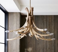 Faux Antler Petite Chandelier (43&quot;)